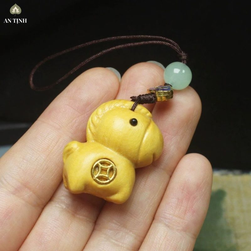 Móc Khóa Ngựa Gỗ Đàn Hương Đỏ