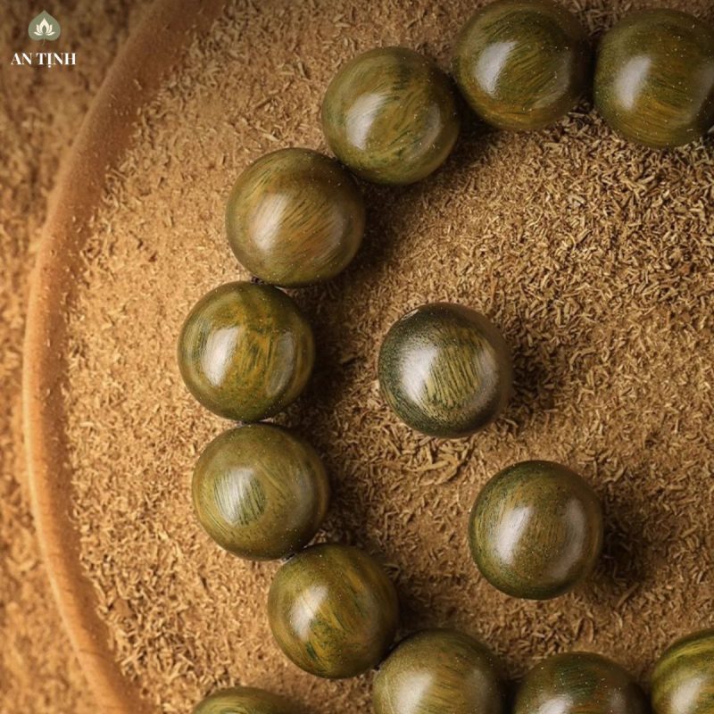 Vòng Tay Đàn Hương Xanh Mix Obsidian