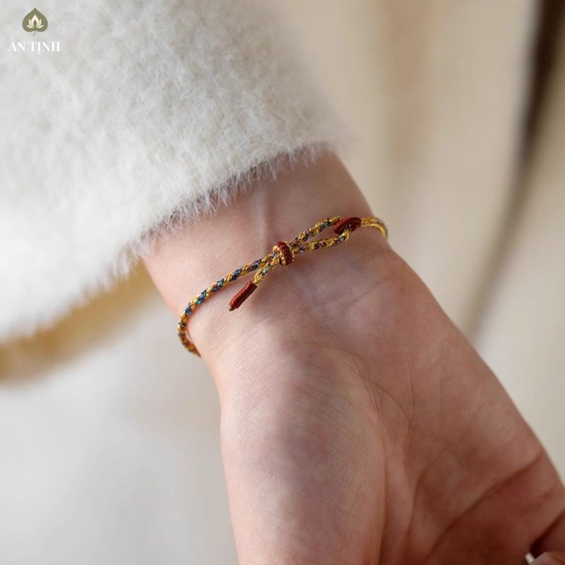 Vòng Tay Chỉ Vàng Hoa Mai 5 Cánh