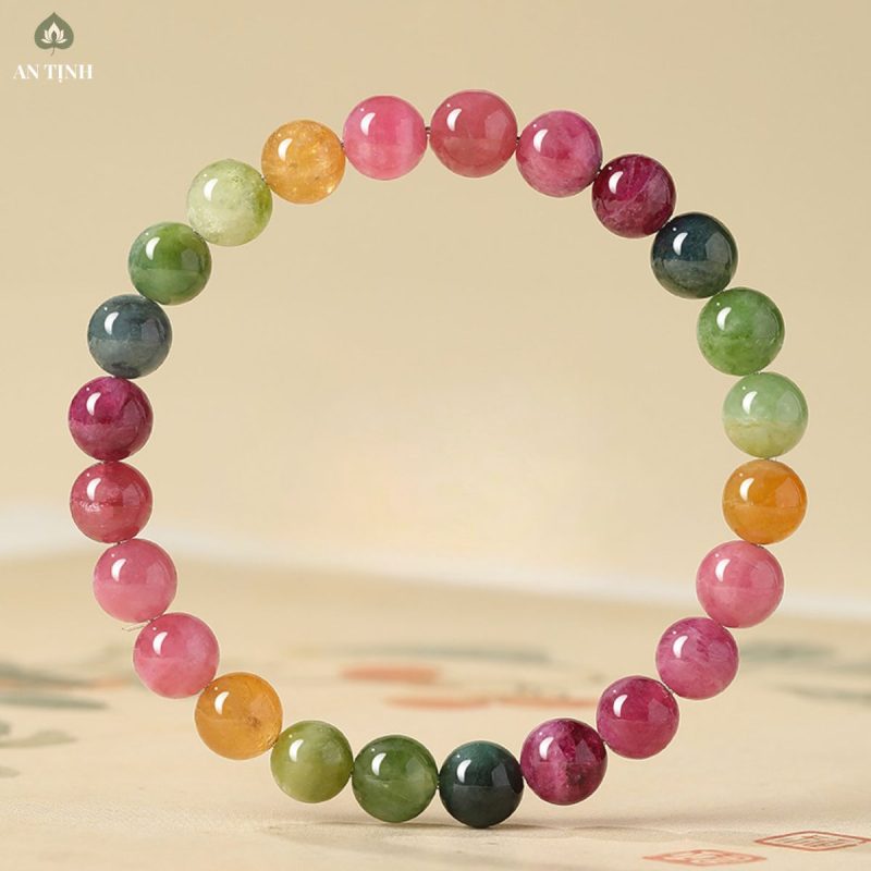 Vòng Tay Đá Tourmaline Đa Sắc
