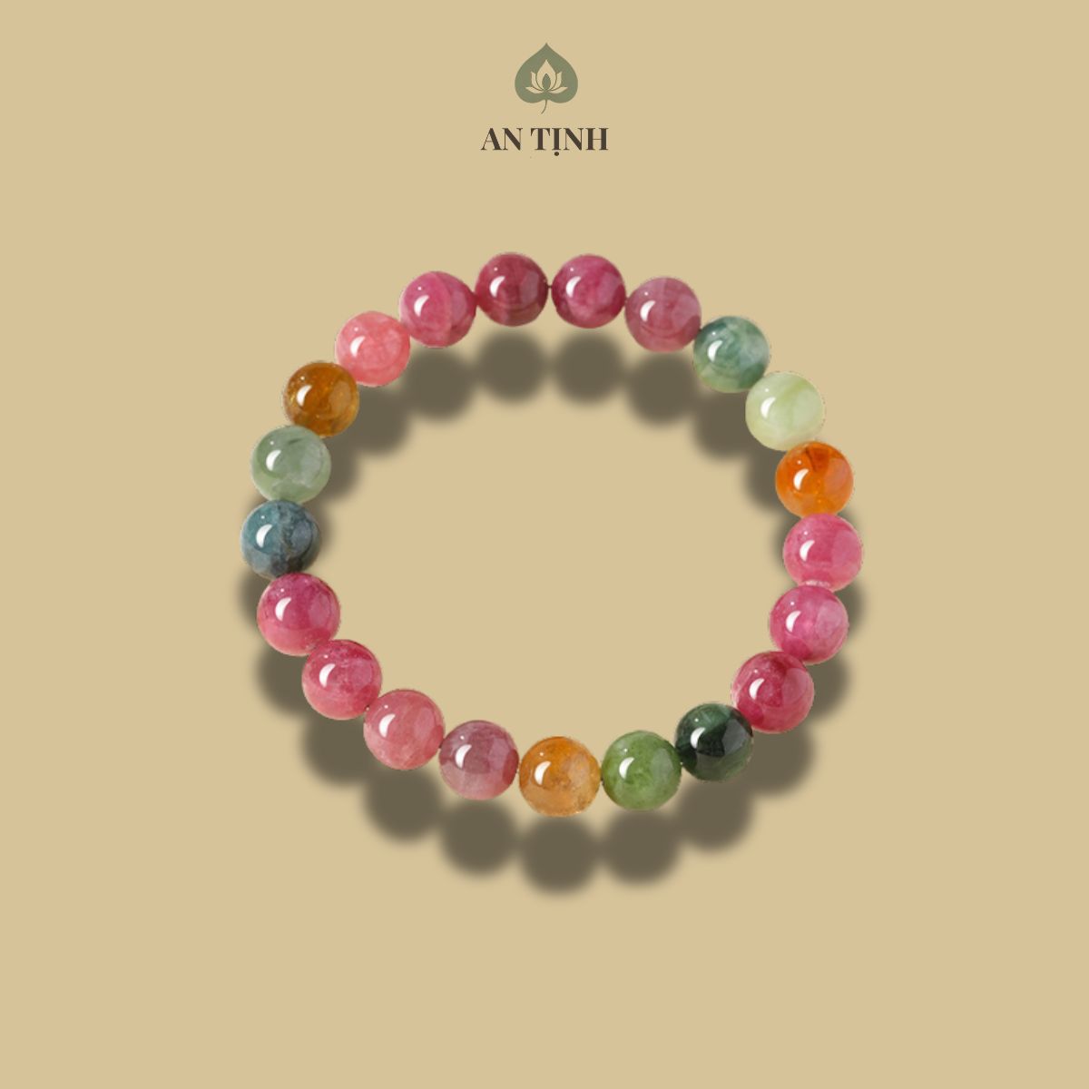 Vòng Tay Đá Tourmaline Đa Sắc