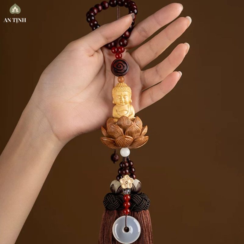 Khánh Treo Xe Ô Tô Phật Liên Hoa Gỗ Đàn Hương