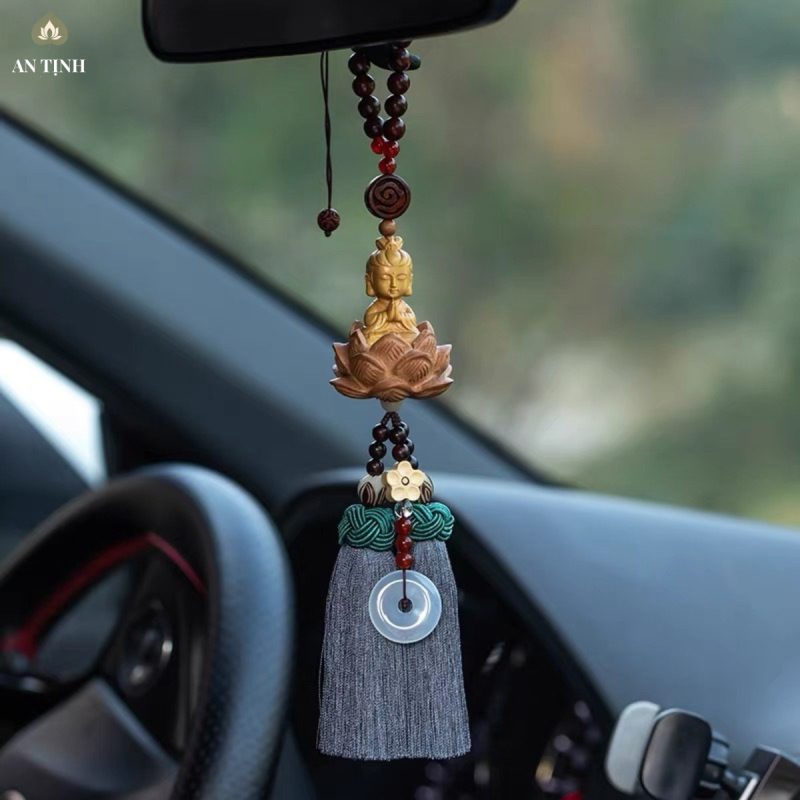 Khánh Treo Xe Ô Tô Phật Liên Hoa Gỗ Đàn Hương