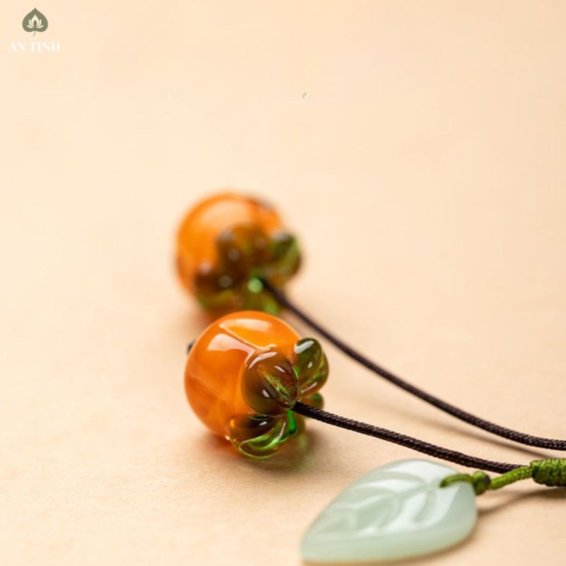 Móc Khóa Quả Hồng Song Ngọc Bình An