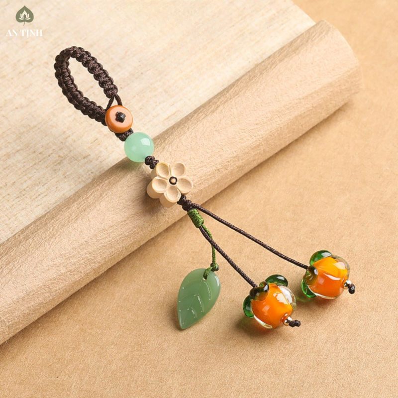 Móc Khóa Quả Hồng Song Ngọc Bình An