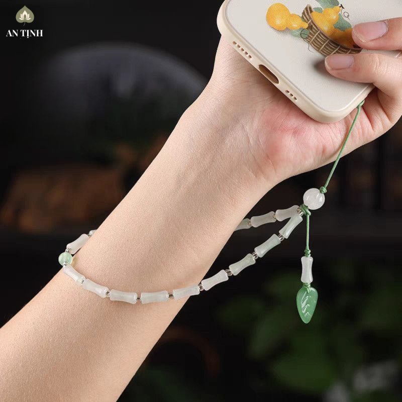 Dây Treo Điện Thoại Đốt Tre Lá Xanh