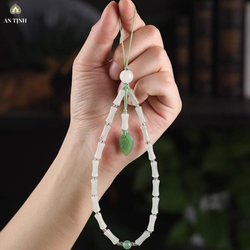 Dây Treo Điện Thoại Đốt Tre Lá Xanh