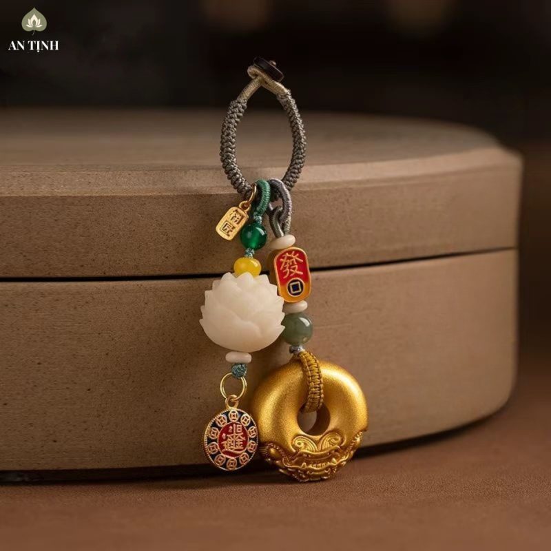 Móc Khóa Tỳ Hưu Đồng Thau Chiêu Tài